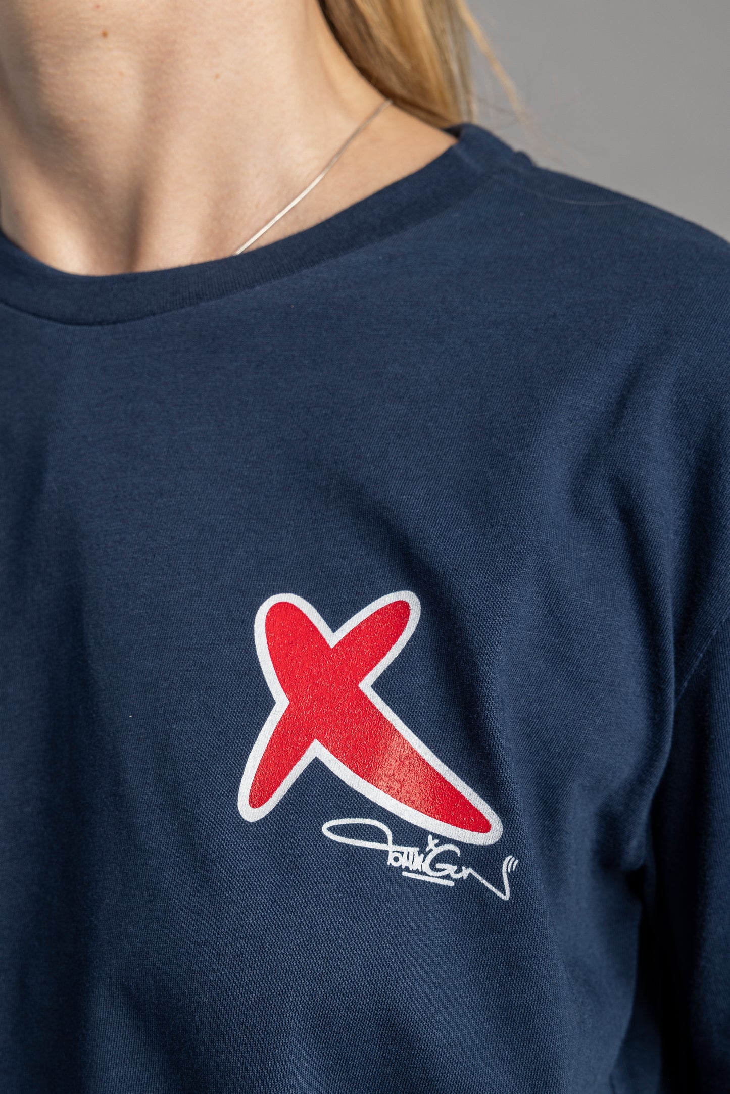 UPCYCLING Logo Tag Cropped T-Shirt