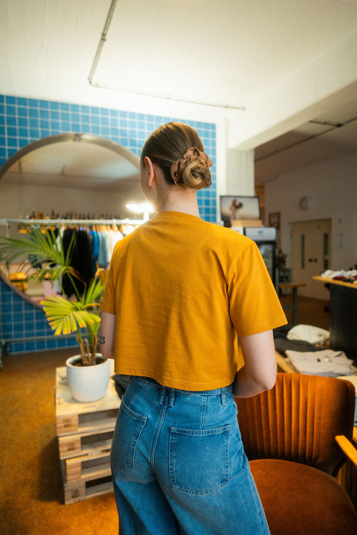 UPCYCLING Cropped T-Shirt Buena Distance