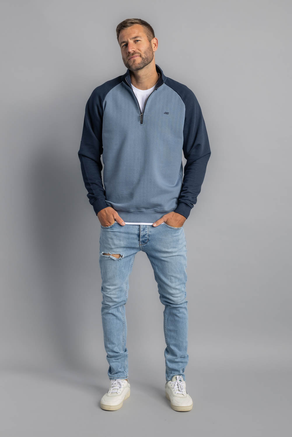 Color Block Quarter Zip