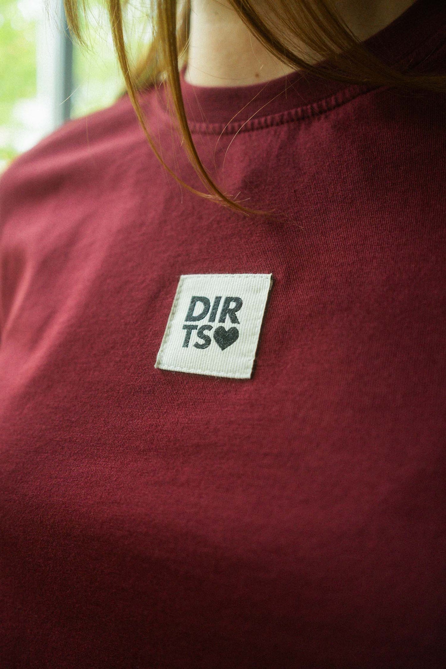 UPCYCLING Cropped Coração T-Shirt Burgundy