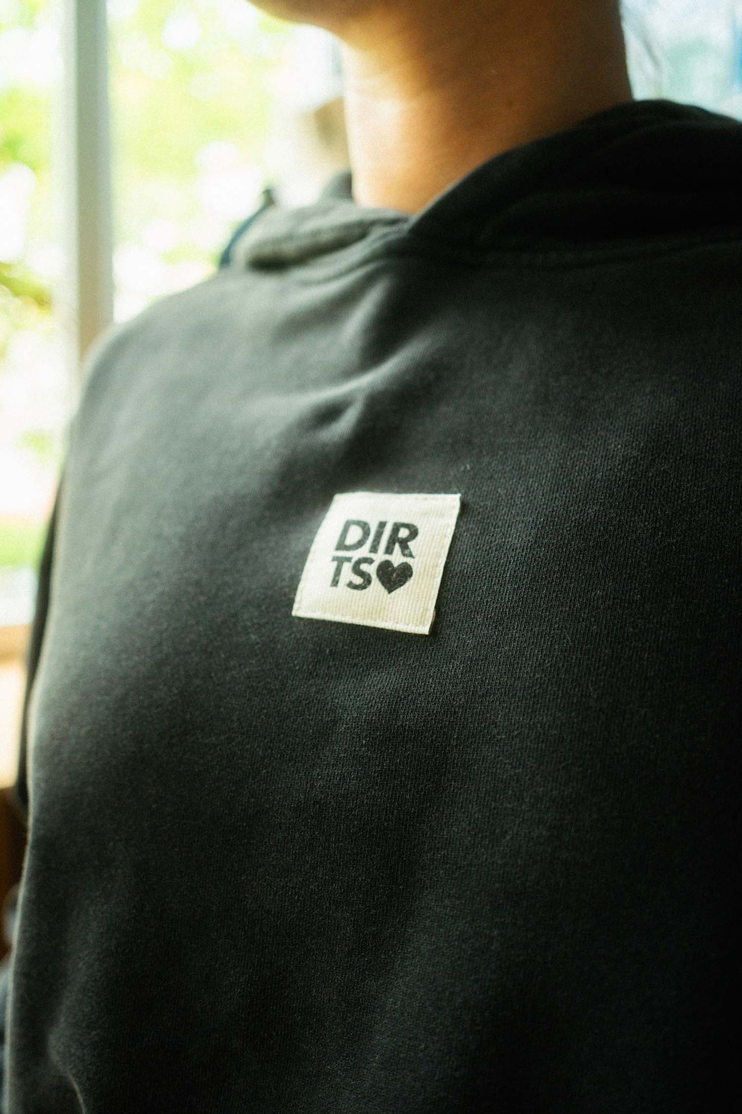 UPCYCLING Cropped Hoodie Faded Black