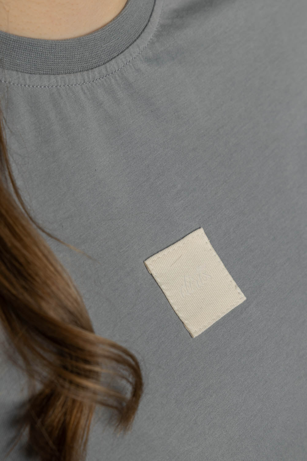 UPCYCLING Cropped T-Shirt Silver Dust