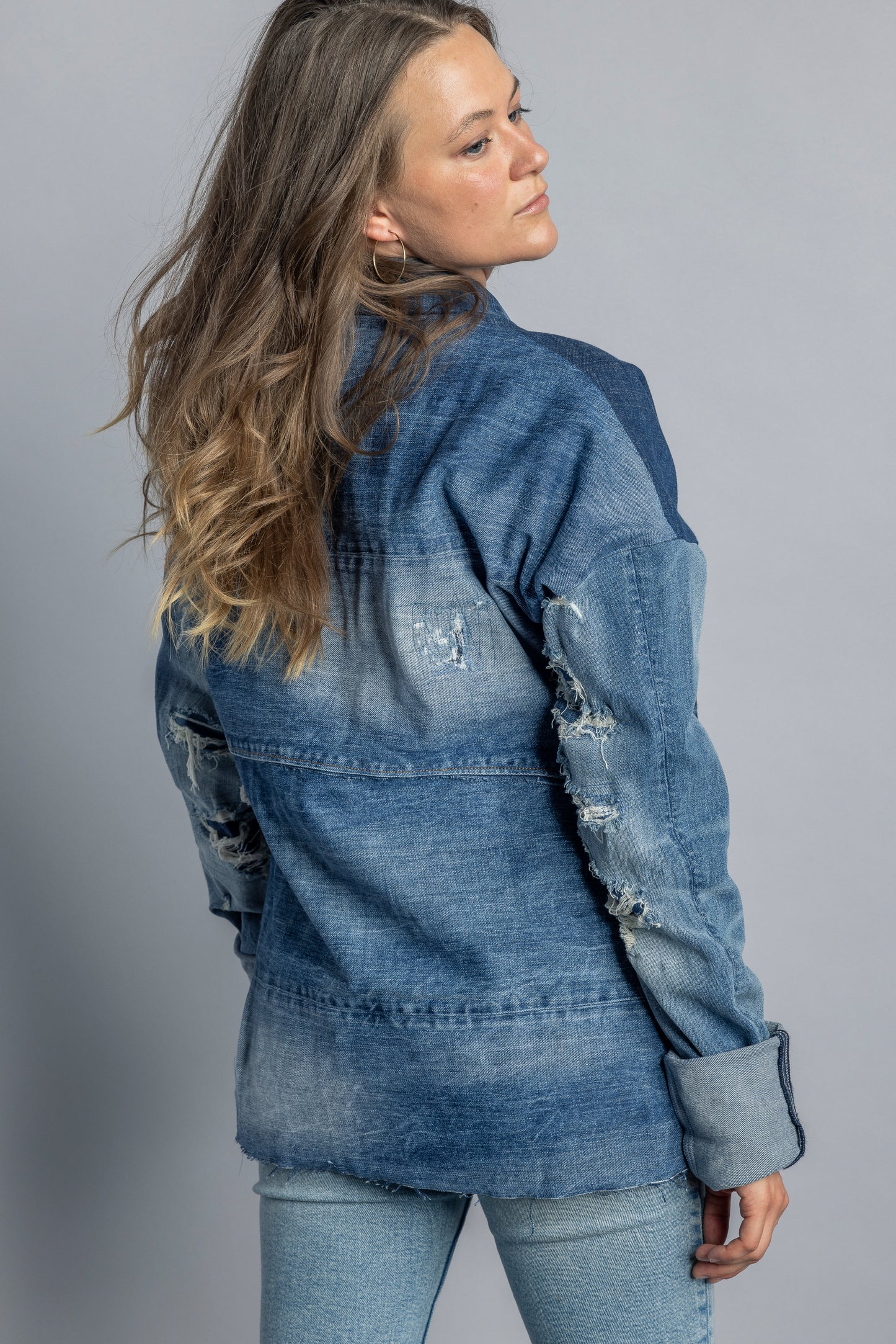 Upcycling Ladies Jeansjacke
