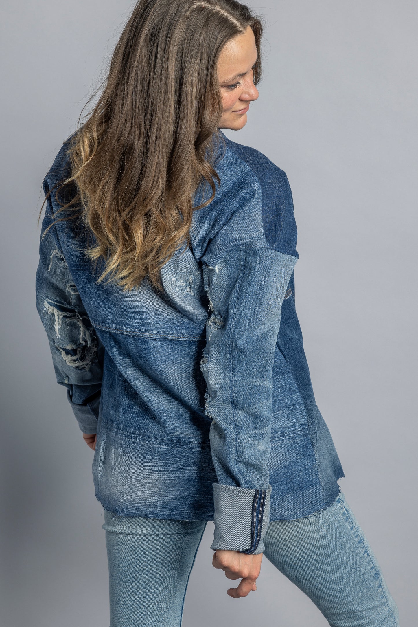 Upcycling Ladies Jeansjacke