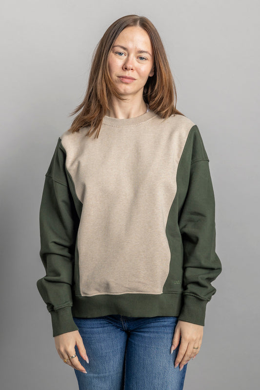 UPCYCLING Two-Tone Crewneck