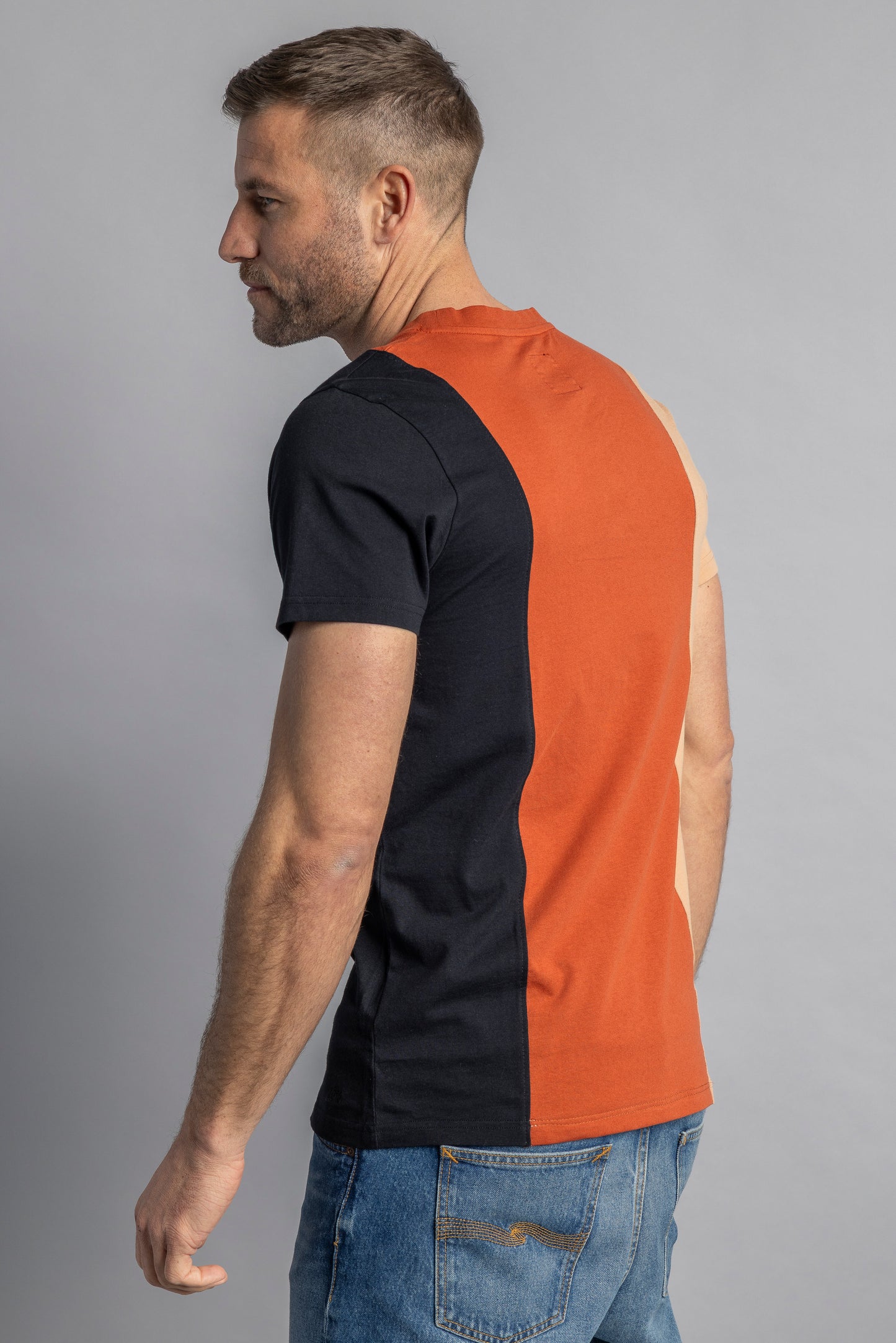 UPCYCLING Tricolor Patchwork T-Shirt