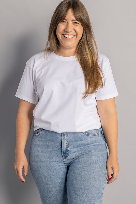 T-shirt vierge premium unisexe, blanc (taille XS uniquement)