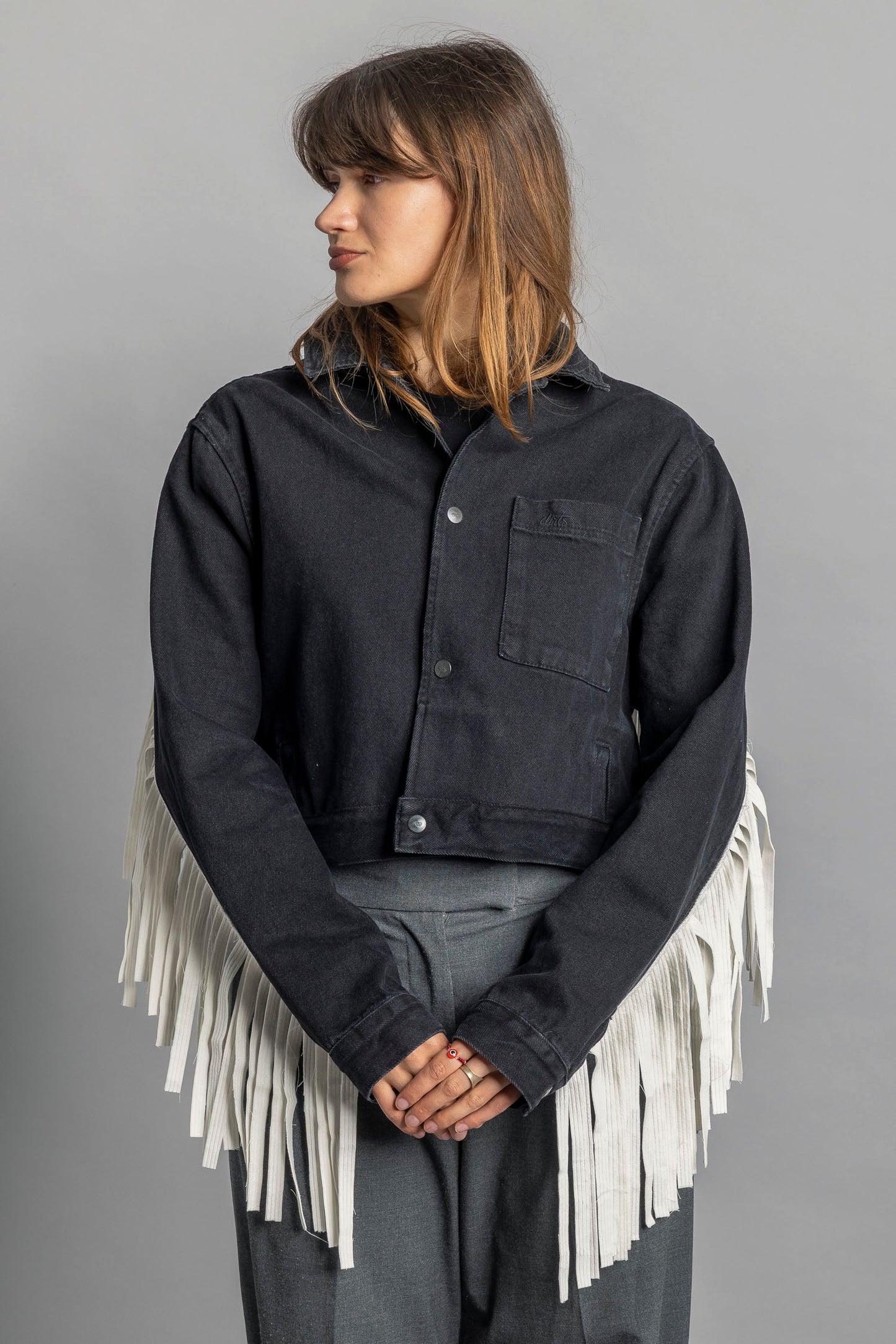 UPCYCLING Denim Jacket "Fringes"