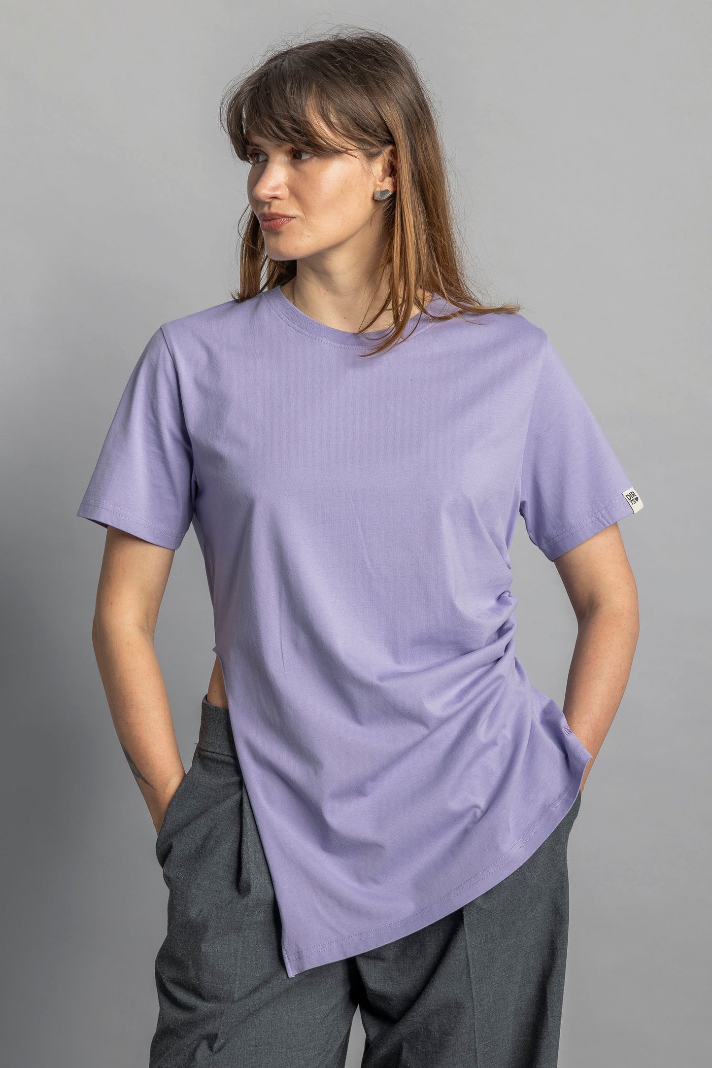 UPCYCLING Asymmetrical T-Shirt Lavender