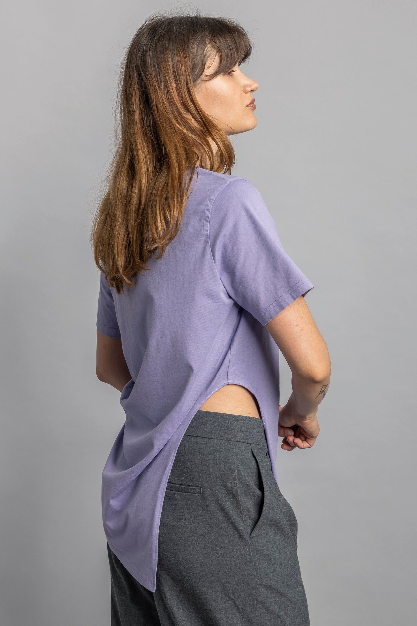 UPCYCLING Asymmetrical T-Shirt Lavender