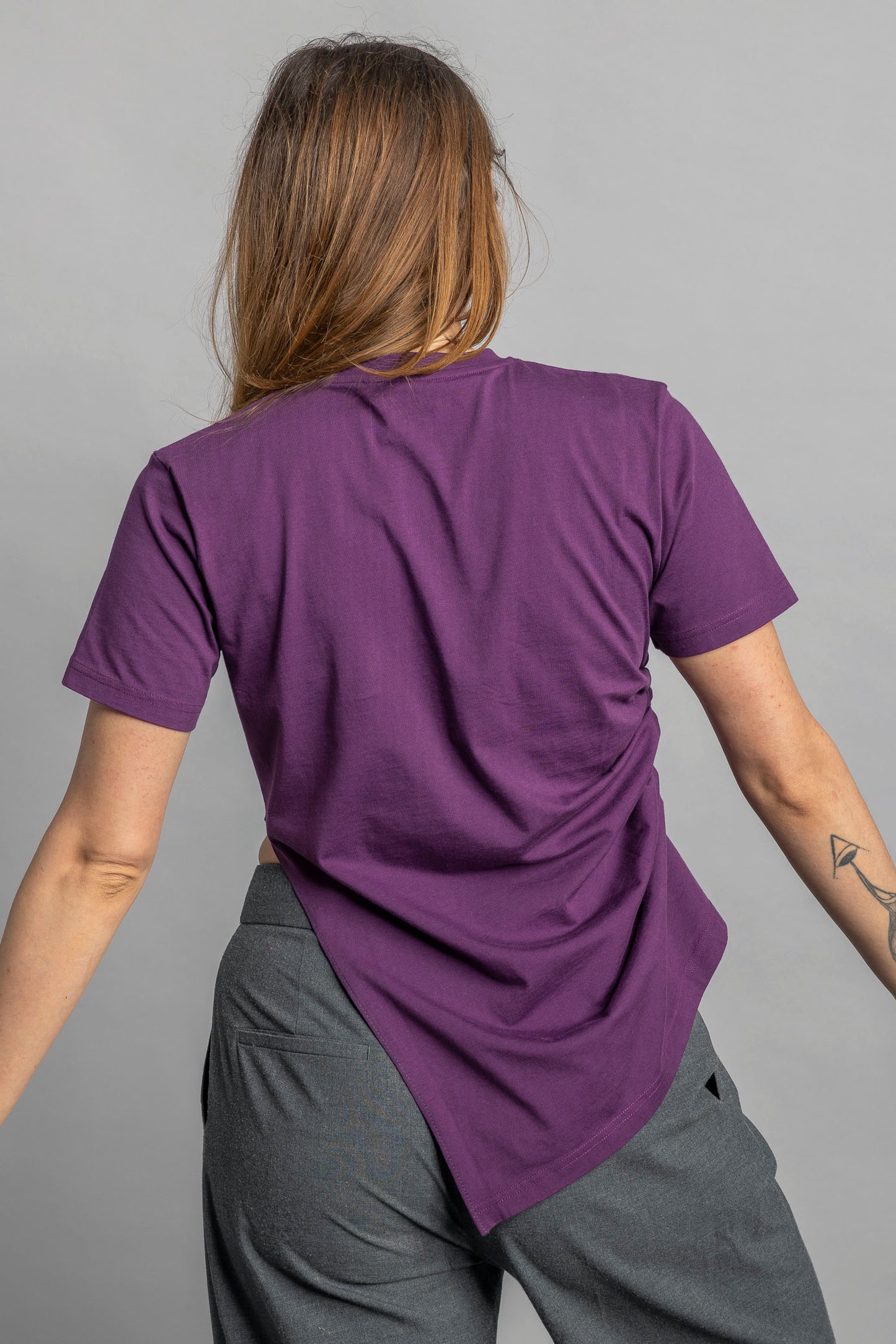 UPCYCLING Asymmetrical T-Shirt Purple