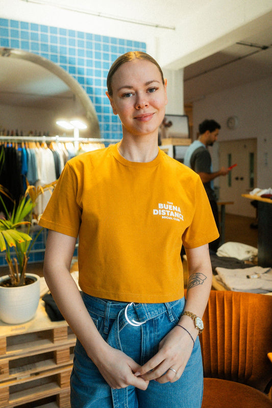 UPCYCLING Cropped T-Shirt Buena Distance