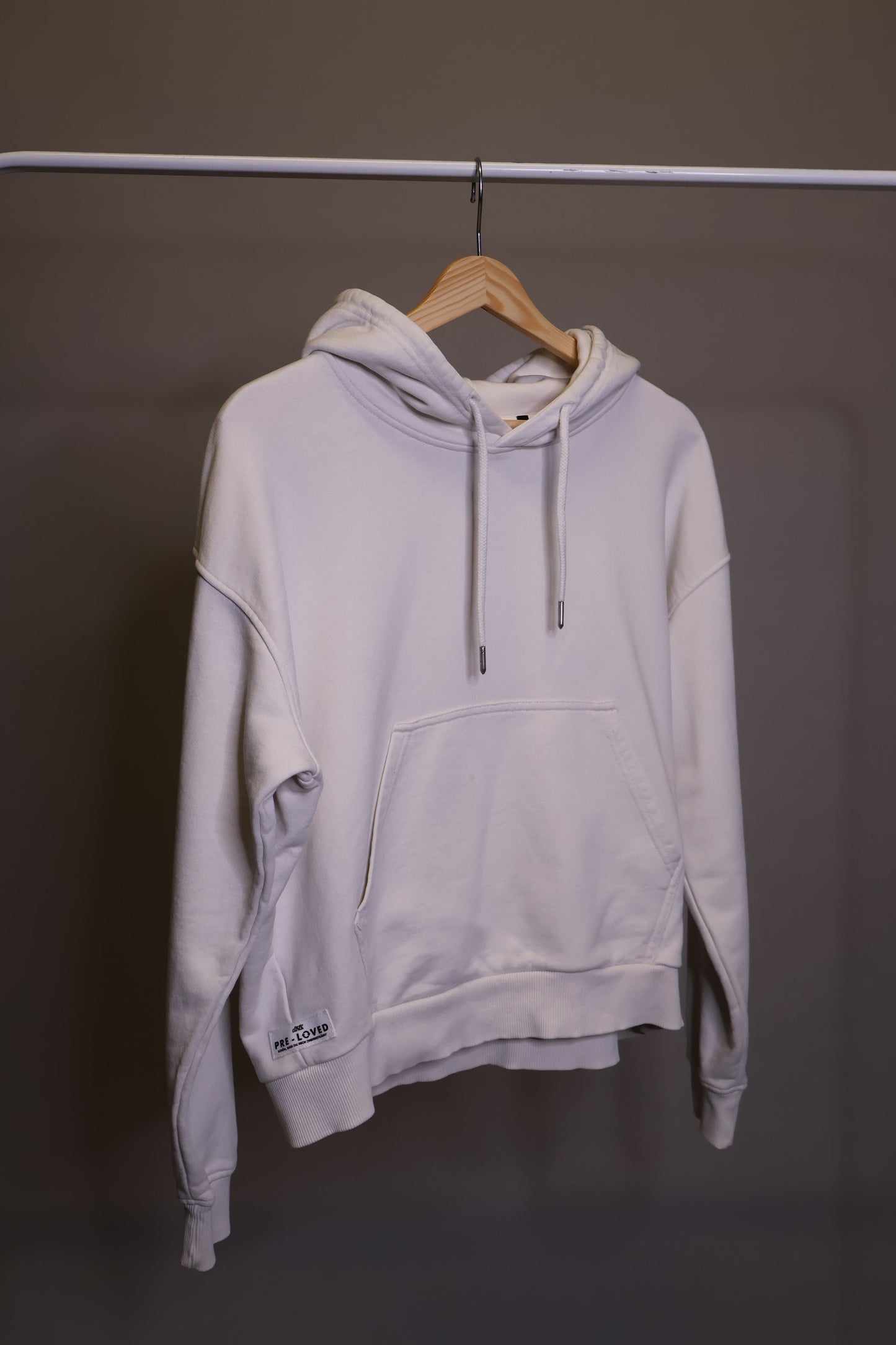 PRE-LOVED Womens Oversized Blank Hoodie, XS