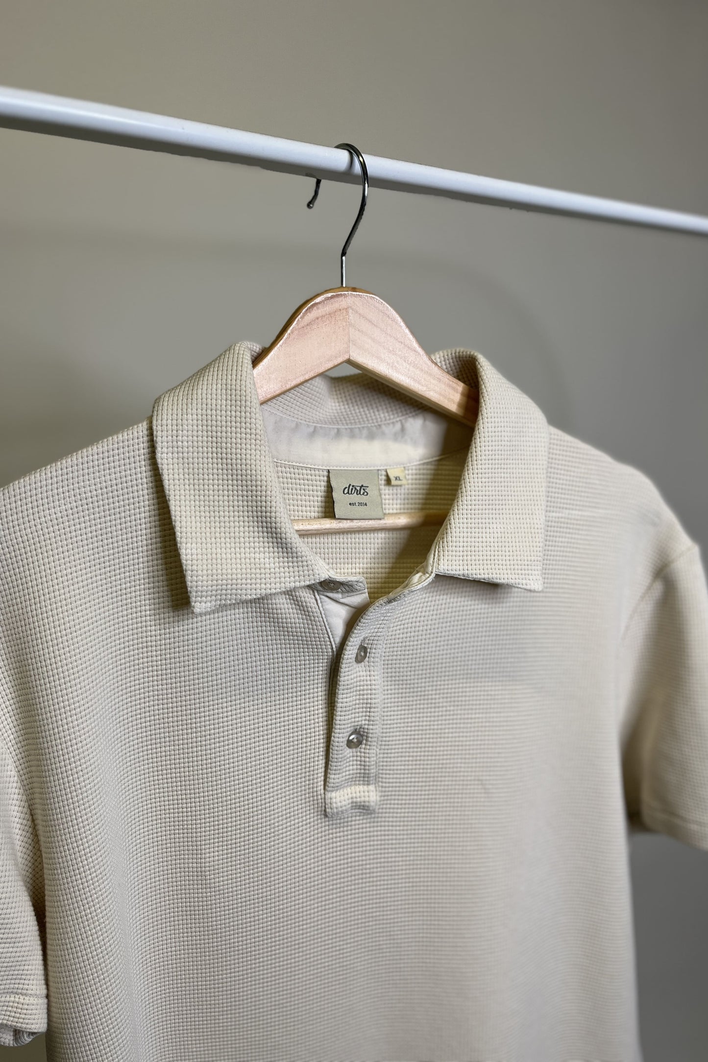 PRE-LOVED Waffle Piqué Poloshirt, XL