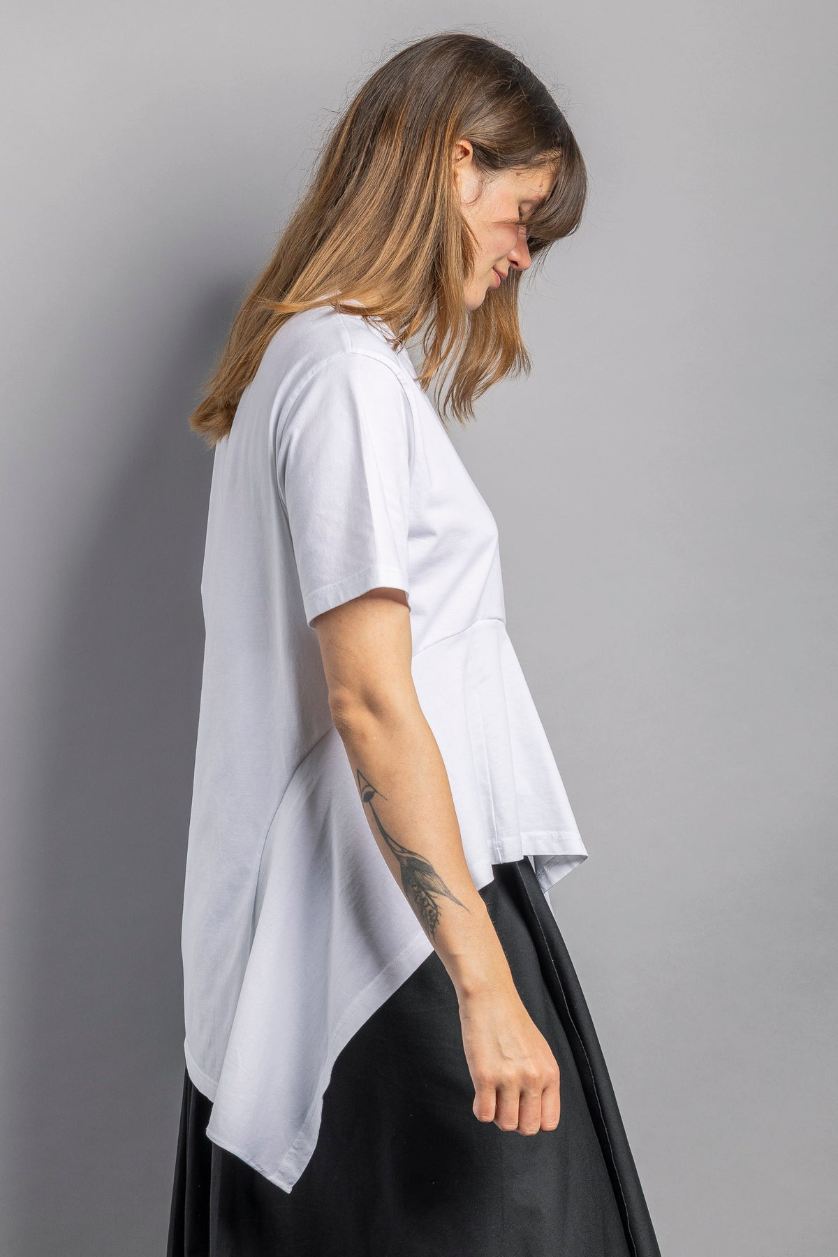 UPCYCLING Volant T-Shirt White