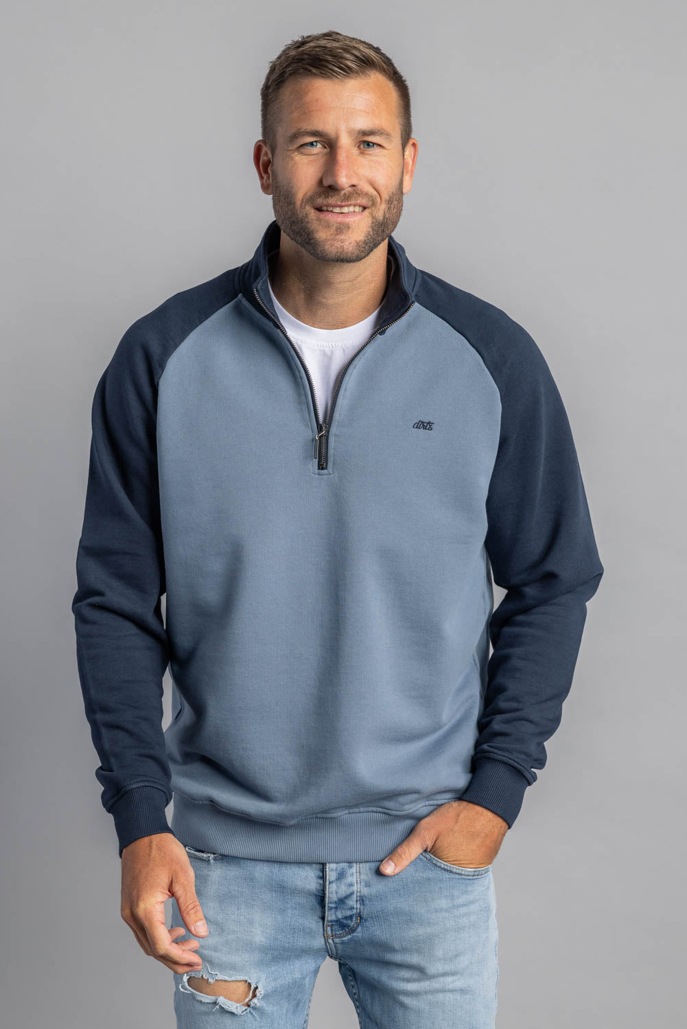 Color Block Quarter Zip