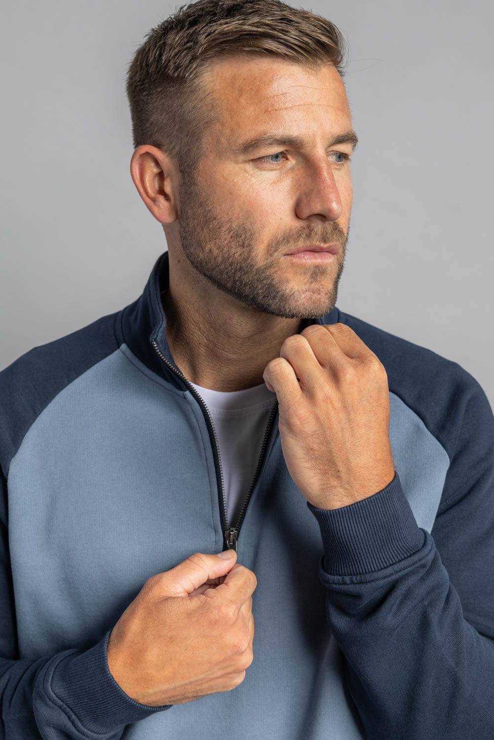 Color Block Quarter Zip