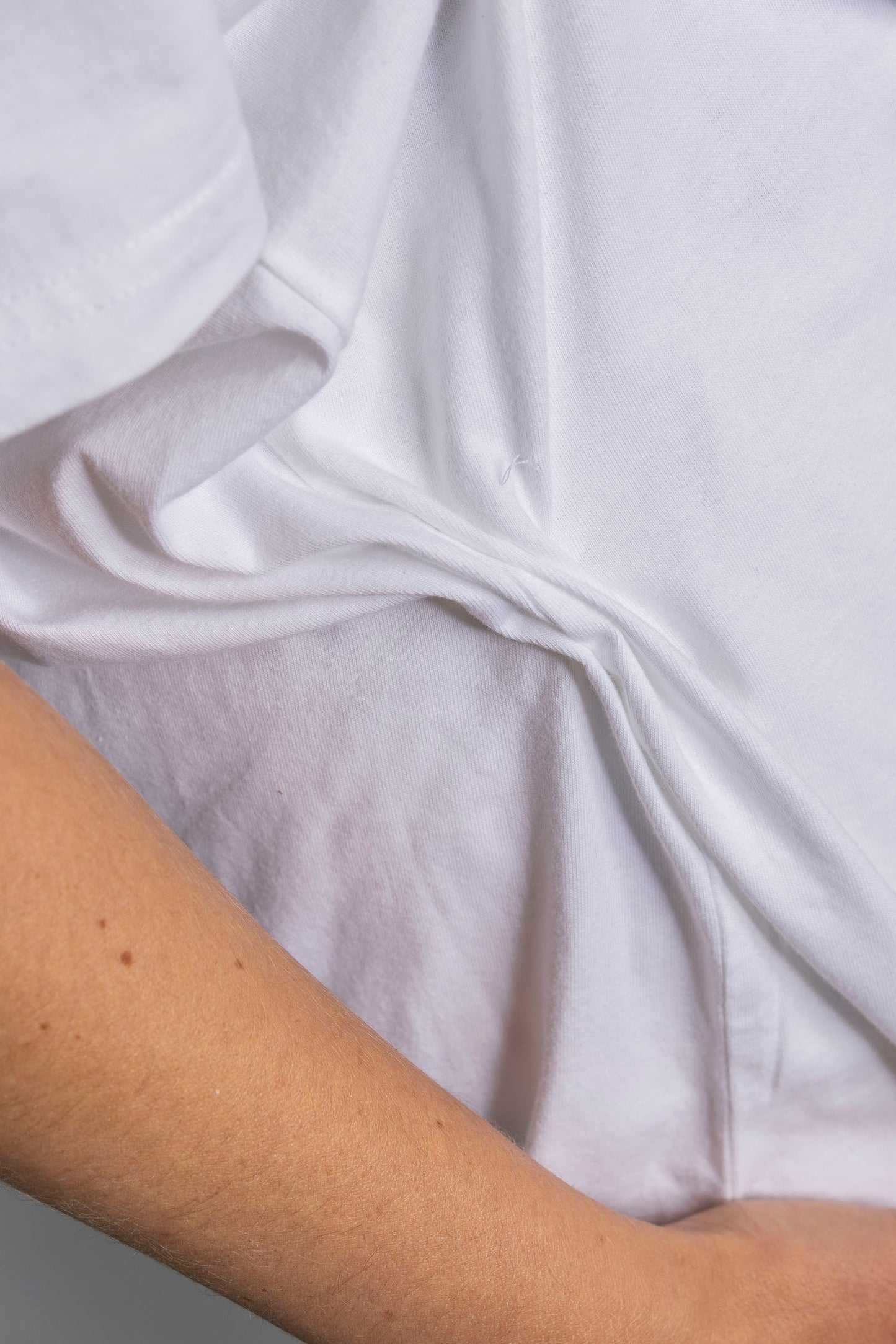 UPCYCLING Ruched T-Shirt White