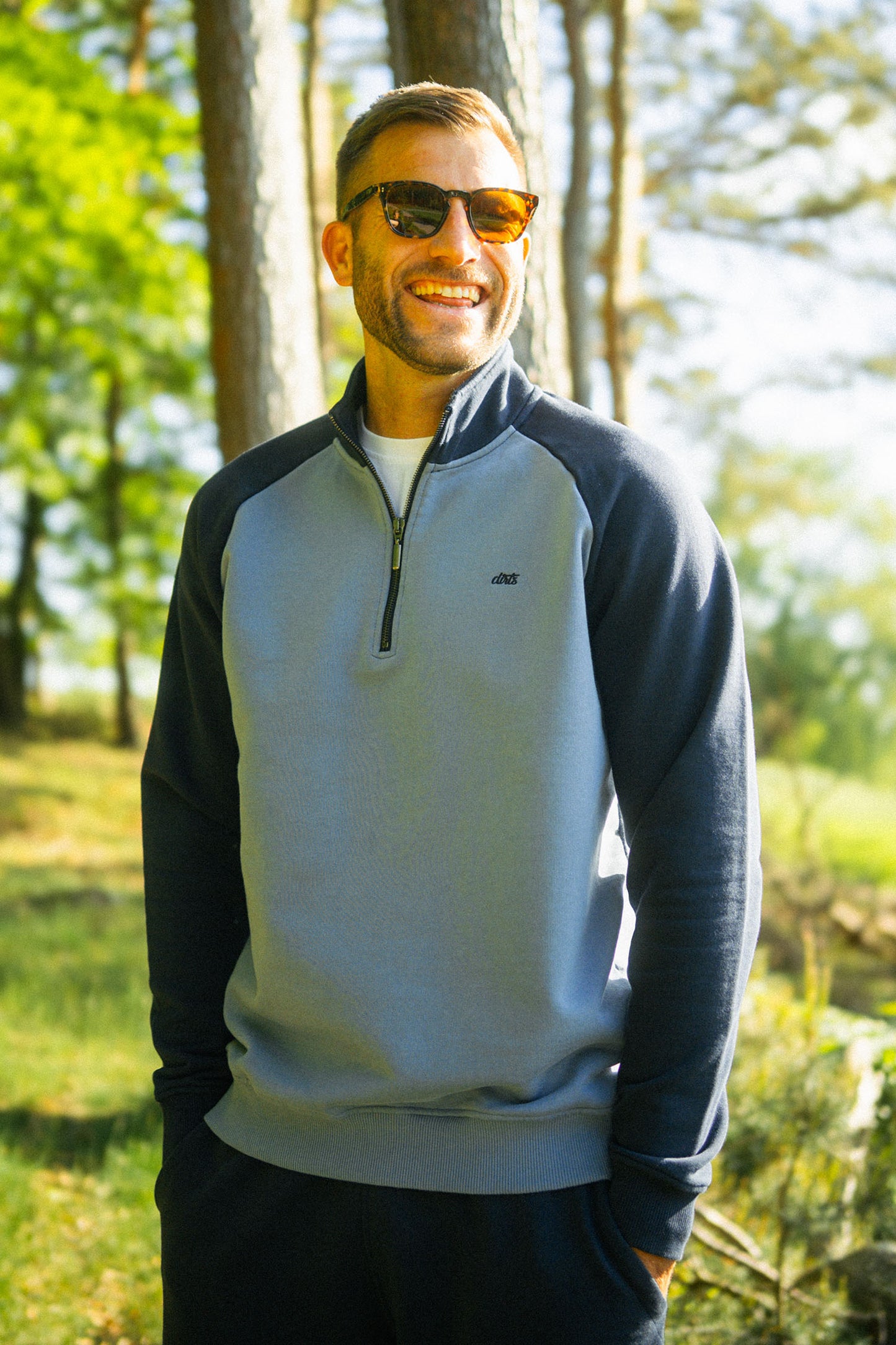 Color Block Quarter Zip