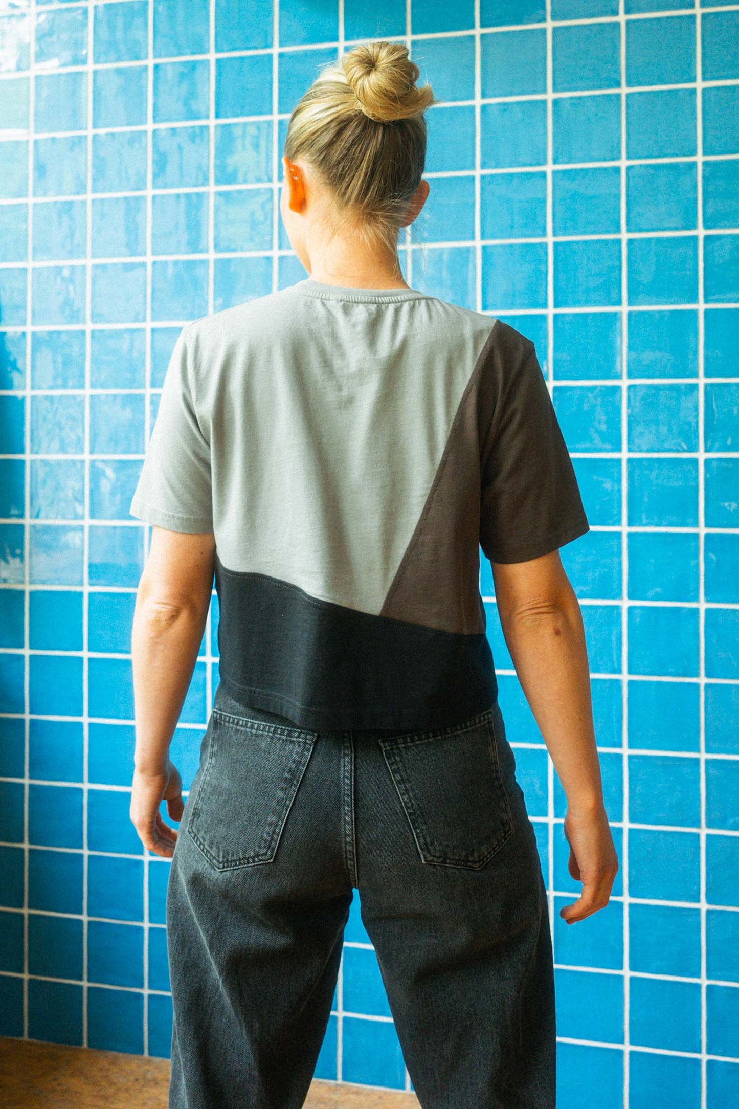 UPCYCLING Cropped T-Shirt Patchwork