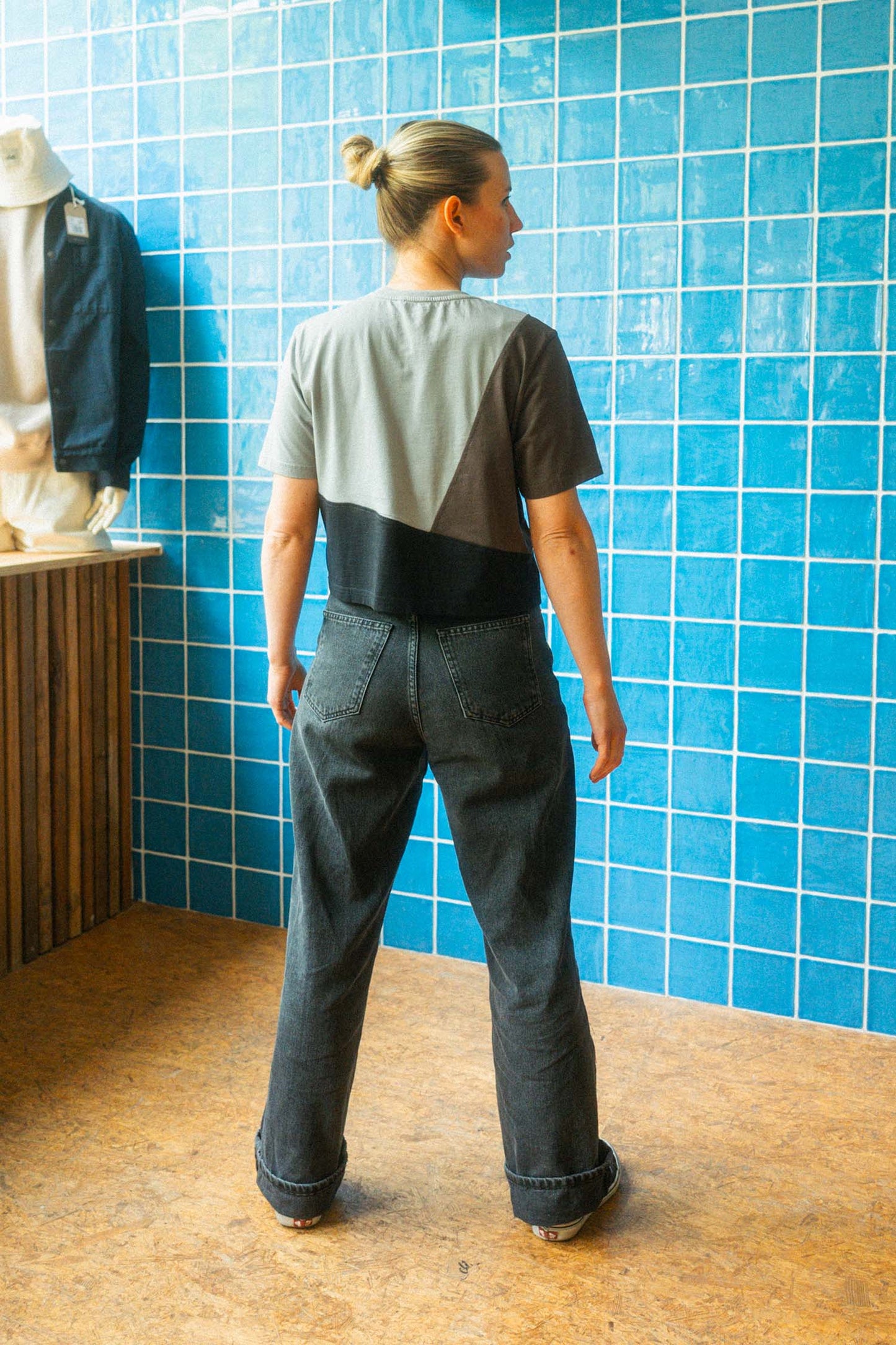 UPCYCLING Cropped T-Shirt Patchwork