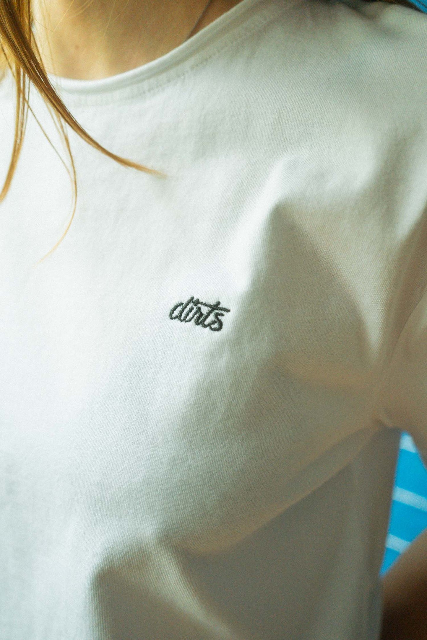 UPCYCLING Cropped Vintage Logo T-Shirt White